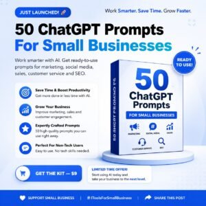 AI Business Starter Kit — 50 ChatGPT Prompts for Small Businesses